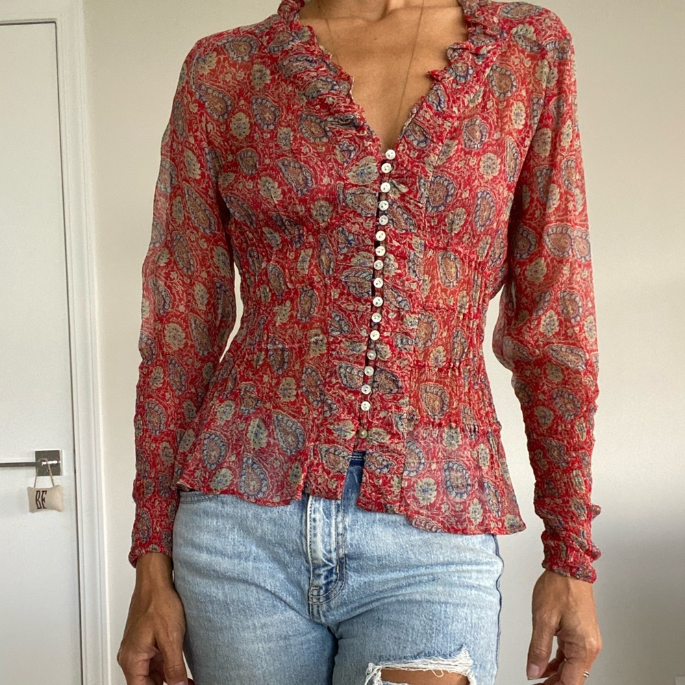 Zara sheer blouse